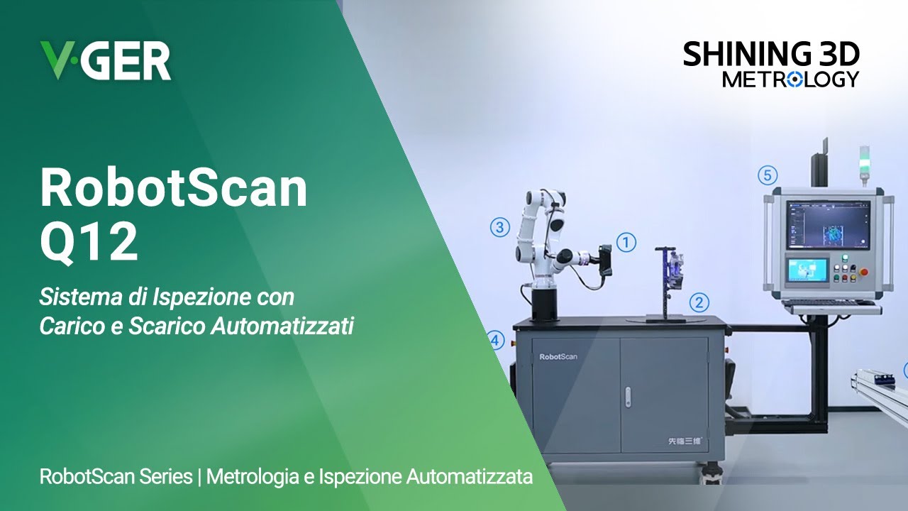 Shining 3D RobotScan Q12 – Sistema di Ispezione con Carico e Scarico Automatizzati