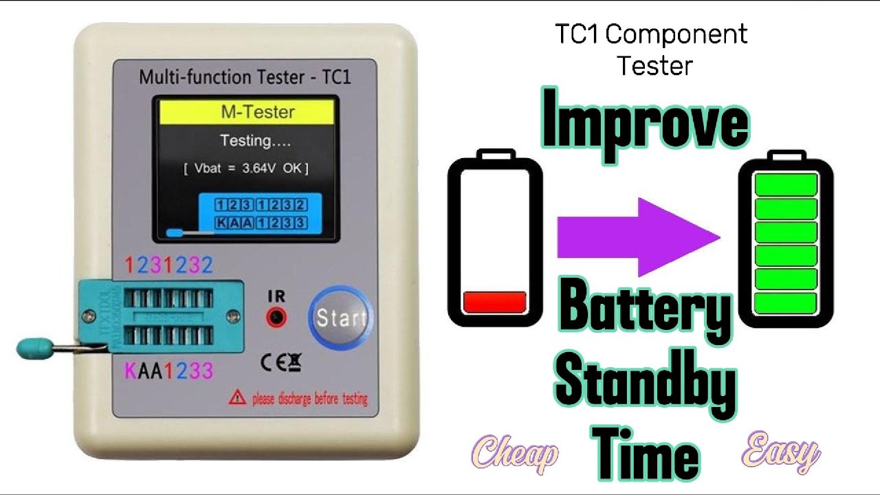 Тестер компонентов TC1 — простая модификация для увеличения продолжительности режима ожидания