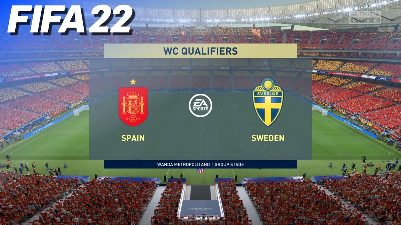 FIFA 22 - Spain vs. Sweden (World Cup Qualifiers) | PS5