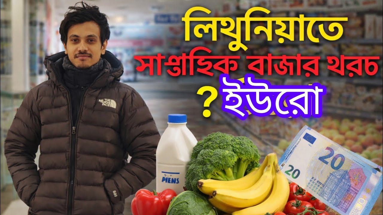 Lithuania Weekly Grocery Cost | ইউরোপে বাজার করলে কত ইউরো লাগে?
