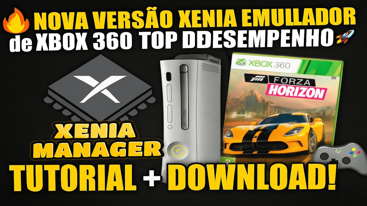 🔥NOVA VERSÃO XENIA EMULADOR de XBOX 360 para PC! TOP DESEMPENHO 🚀 TUTORIAL + DONWLOAD! 🎮