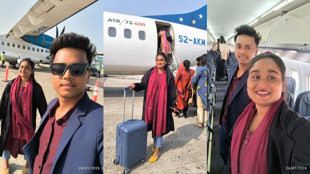 রিয়া এবং শান্ত এইবার আকাশ পথে প্লেনে উঠে দেশ ছাড়লো দেখুন দর্শক কোথায় যাই রিয়া ও তার স্বামি