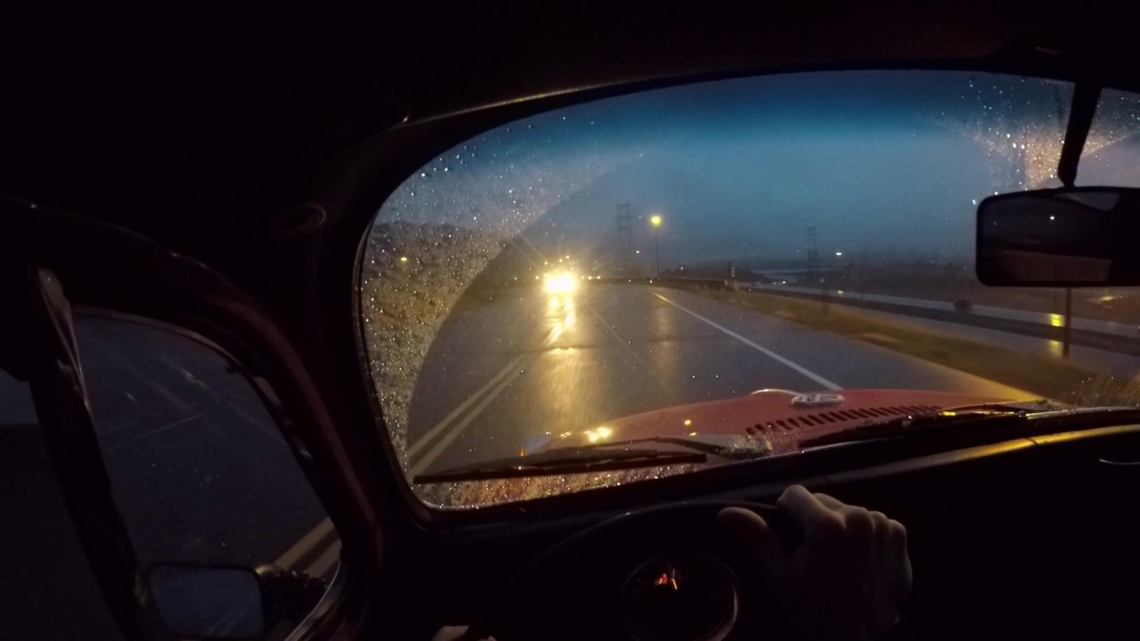 Rainy Evening Drive 3d Binaural Audio Classic Volkswagen Beetle Relaxation