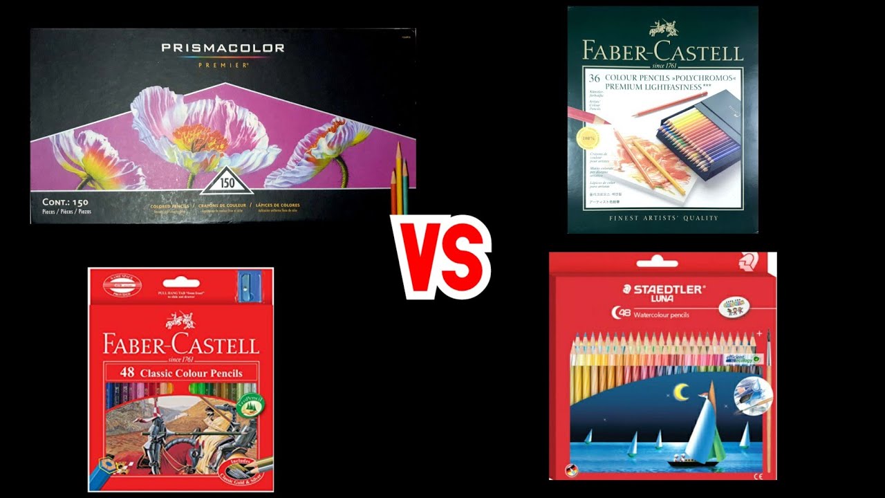 PRISMACOLOR VS POLYCHROMOS VS CLASSIC FABERCASTELL VS STAEDTLER