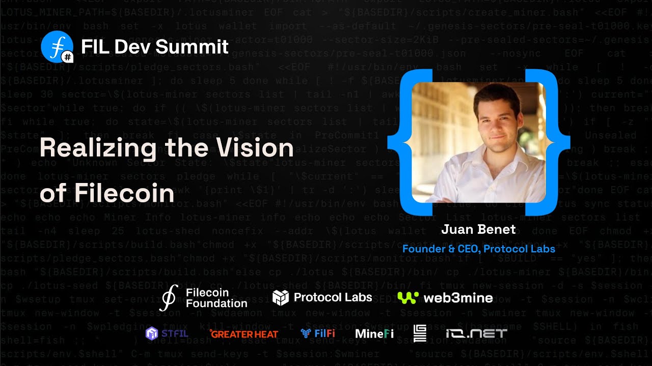 Realizing the Vision of Filecoin with Juan Benet
