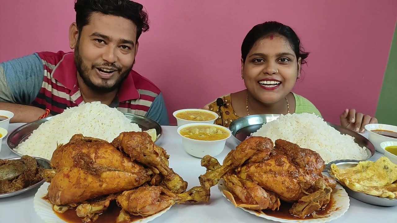 whole chicken curry gota murgi vat eating challenge