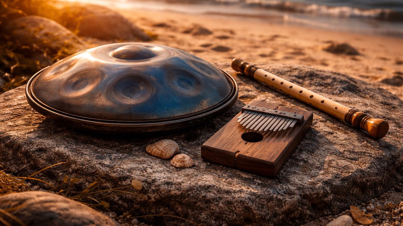 10 Hours Soft Percussion & Chime Sounds – Black Screen | Sleep & Meditation