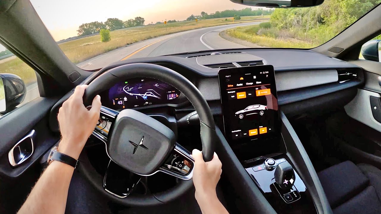 Polestar 2 AWD Performance 2023 года — обзор от первого лица