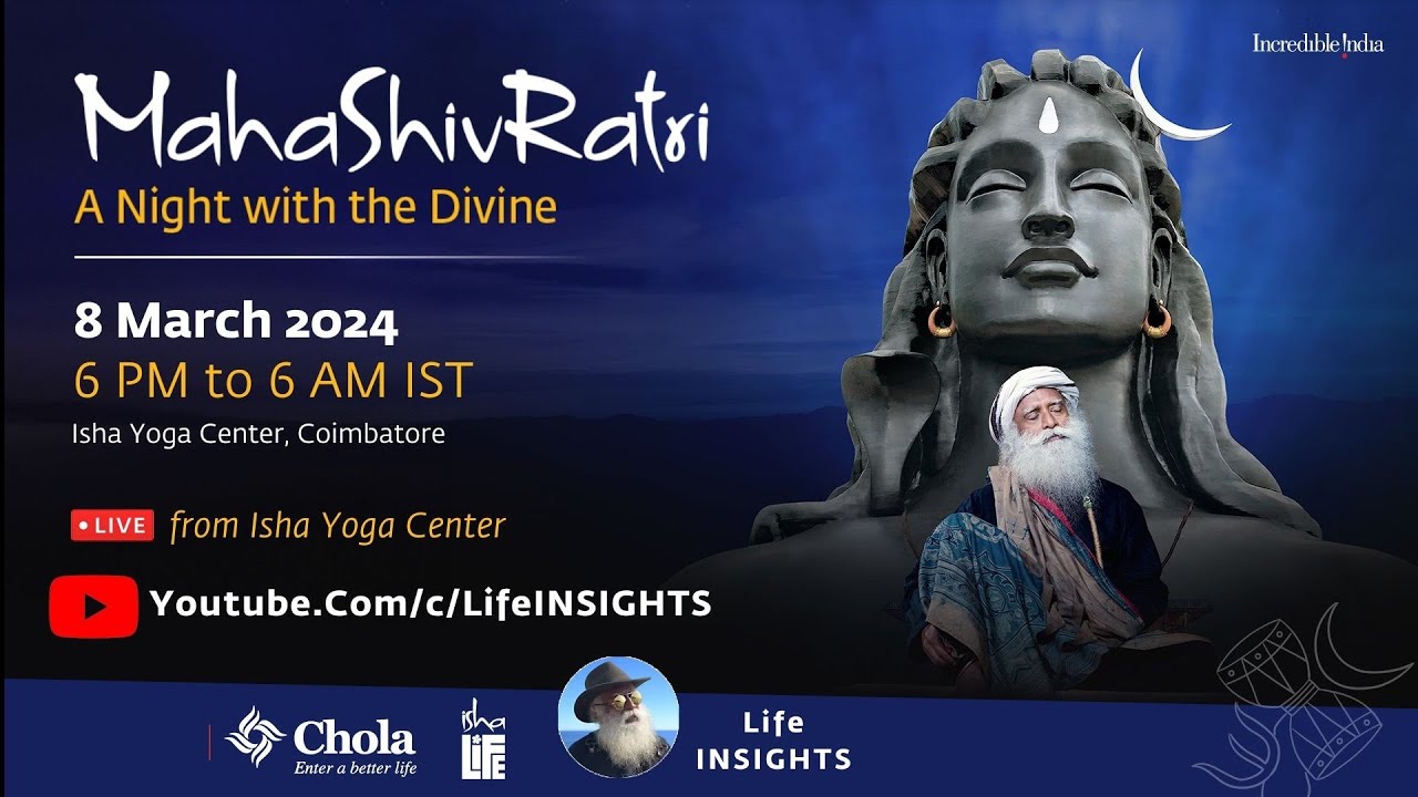 MahaShivRatri 2024 with Sadhguru | Livestream From Isha Yoga Center | 8 Mar, 6 PM
