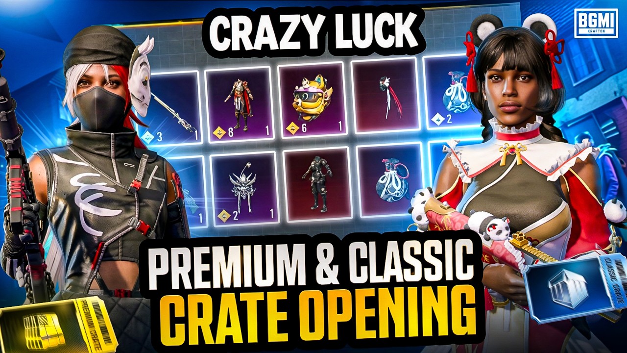 CRAZY LUCK 😱 Premium & Classic Crate Opening | Got Legendary Items in BGMI