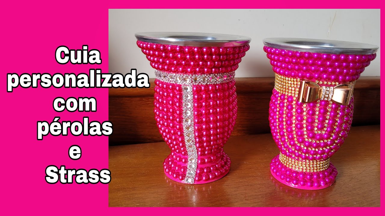 Cuia de Chimarrão Personalizada -Faça você mesmo sua cuia com pedrarias