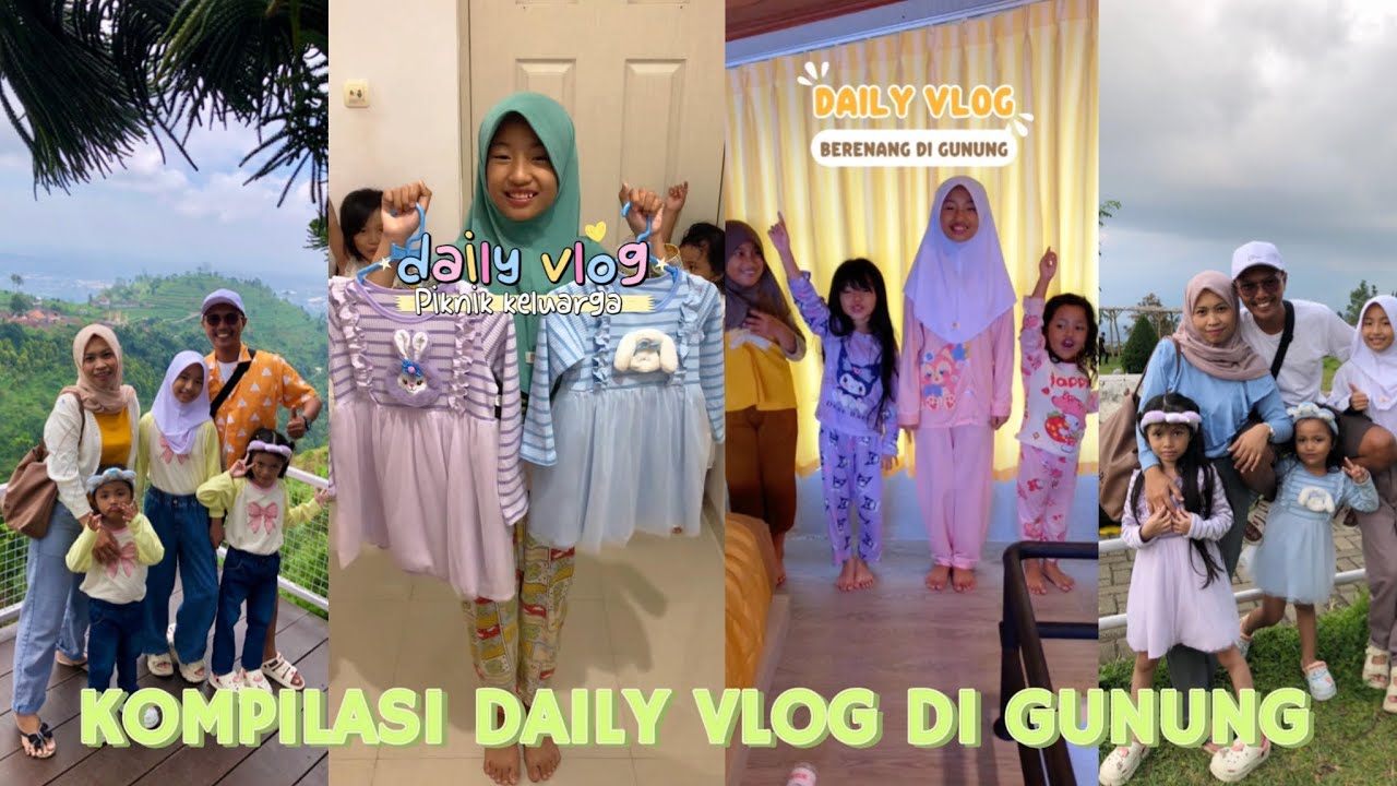 ウンブル・シドムクティ・スマランでのノウラ家族のピクニックの毎日の VLOG 編集