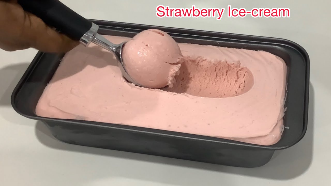 Easy Homemade Strawberry Ice Cream Recipe | Just 3 Ingredients