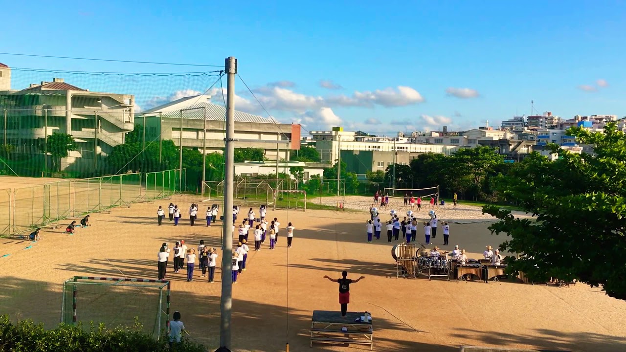 沖縄県立西原高等学校マーチングバンド　2016  沖縄県インターハイ開会式 公開演技