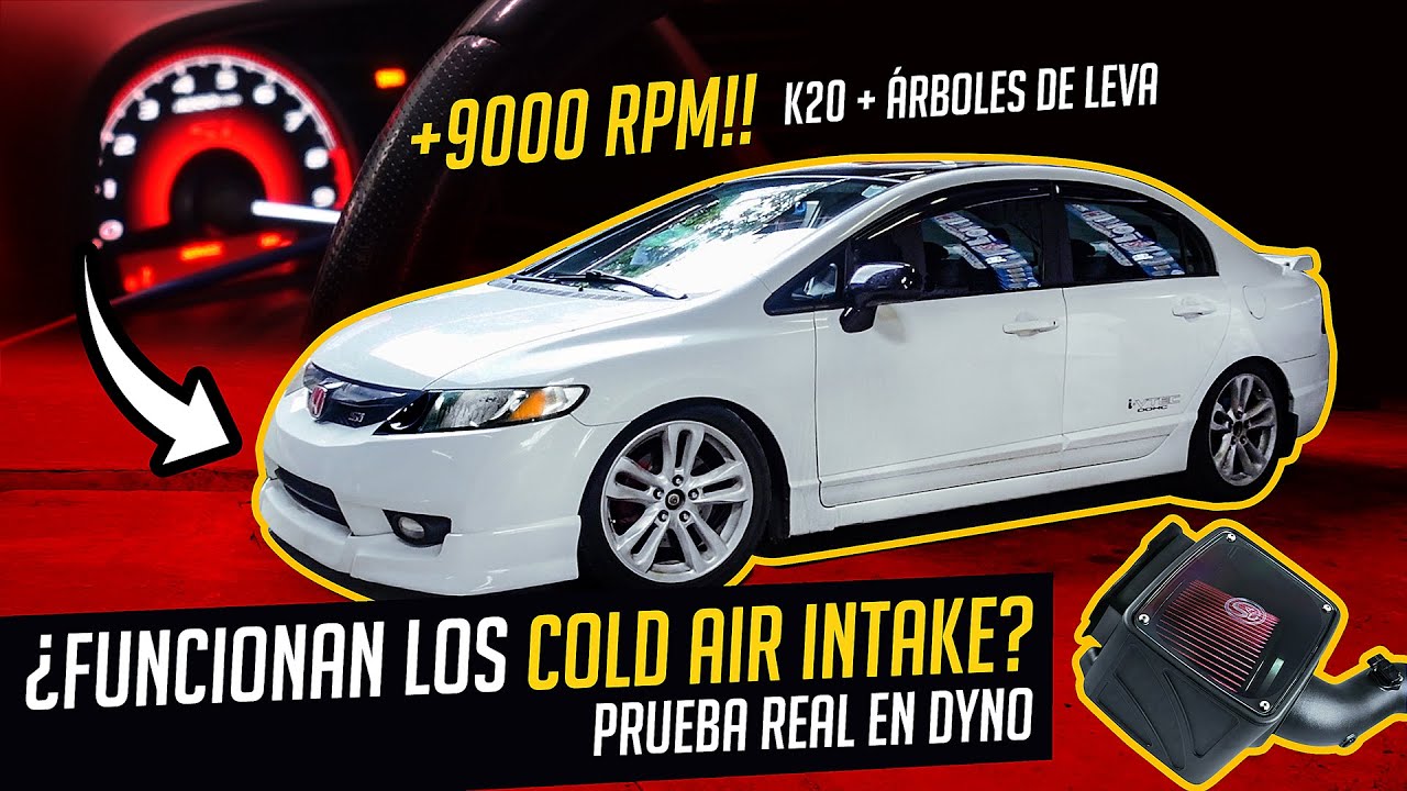 ¿CUÁNTA POTENCIA DA UN COLD AIR INTAKE? - PRUEBA EN DYNO - Proyecto Honda Civic SI LA NEVERA K20 Ep6