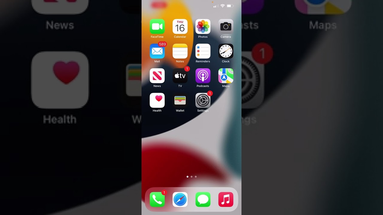 Размытие экрана iPhone