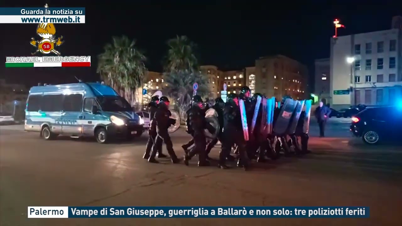 Palermo - Vampe di San Giuseppe, guerriglia a Ballarò e non solo: tre poliziotti feriti