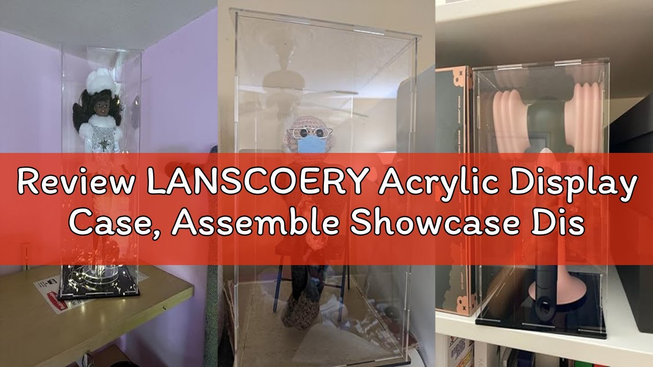 Review LANSCOERY Acrylic Display Case, Assemble Showcase Display Box for Collectibles, with Dustproo