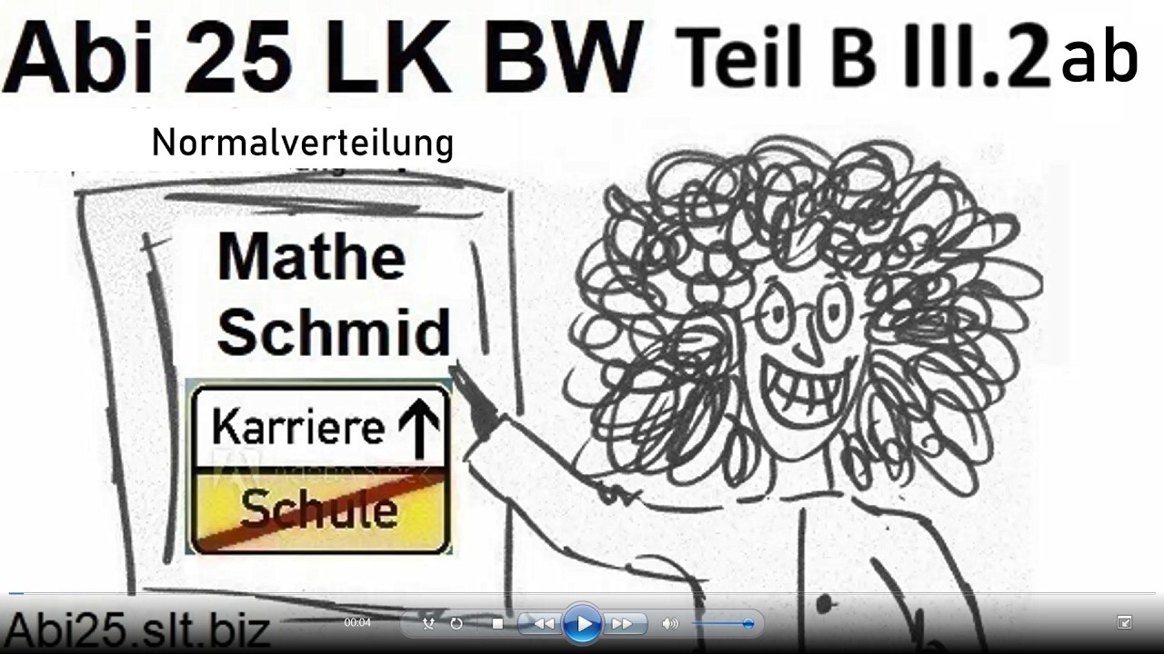 Abitur 25 BW Teil B Aufgabe III2ab Kumulierte Normalverteilung | Mathematik vom Mathe Schmid