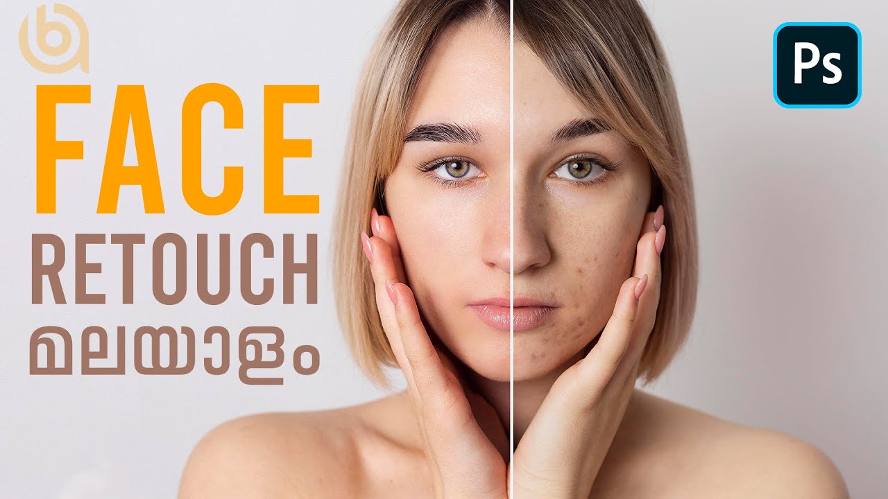 Face Retouching - Best Photoshop Tutorial | Skin Retouching malayalam#abcreation  #trending