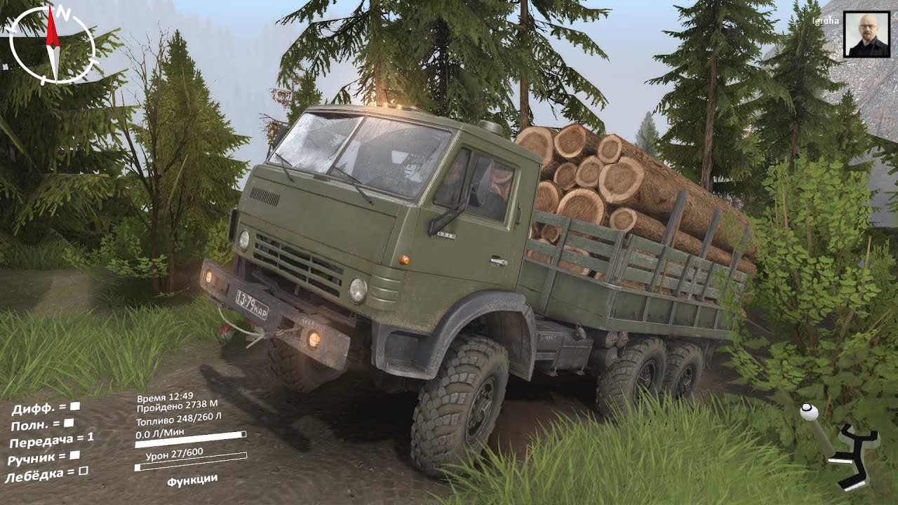 SpinTires-Walkthrough#3-CANYON-Wood Delivery-Прохождение#3-КАНЬОН-Доставка Древесины