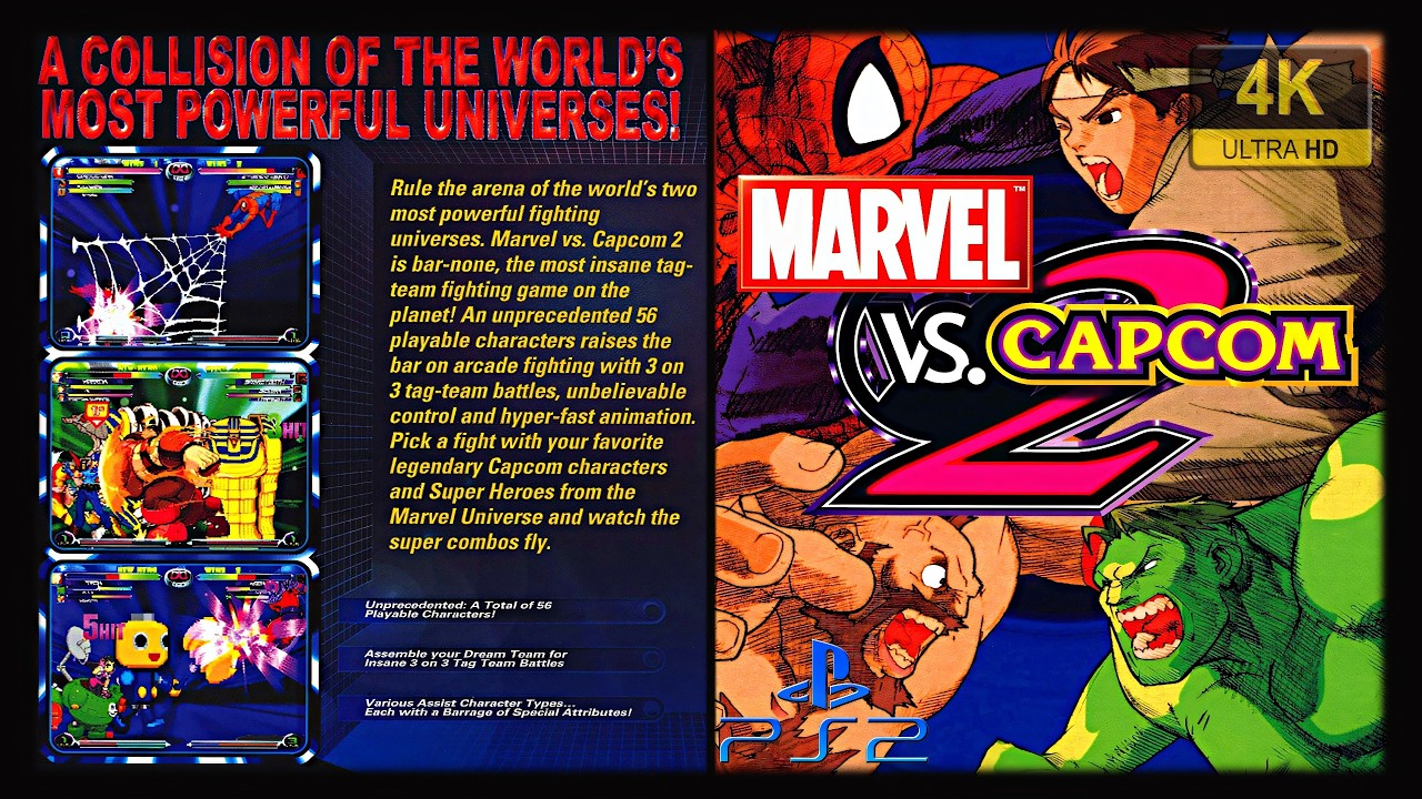Marvel vs. Capcom 2: New Age of Heroes | 4K60ᶠᵖˢ | Longplay (PlayStation 2)