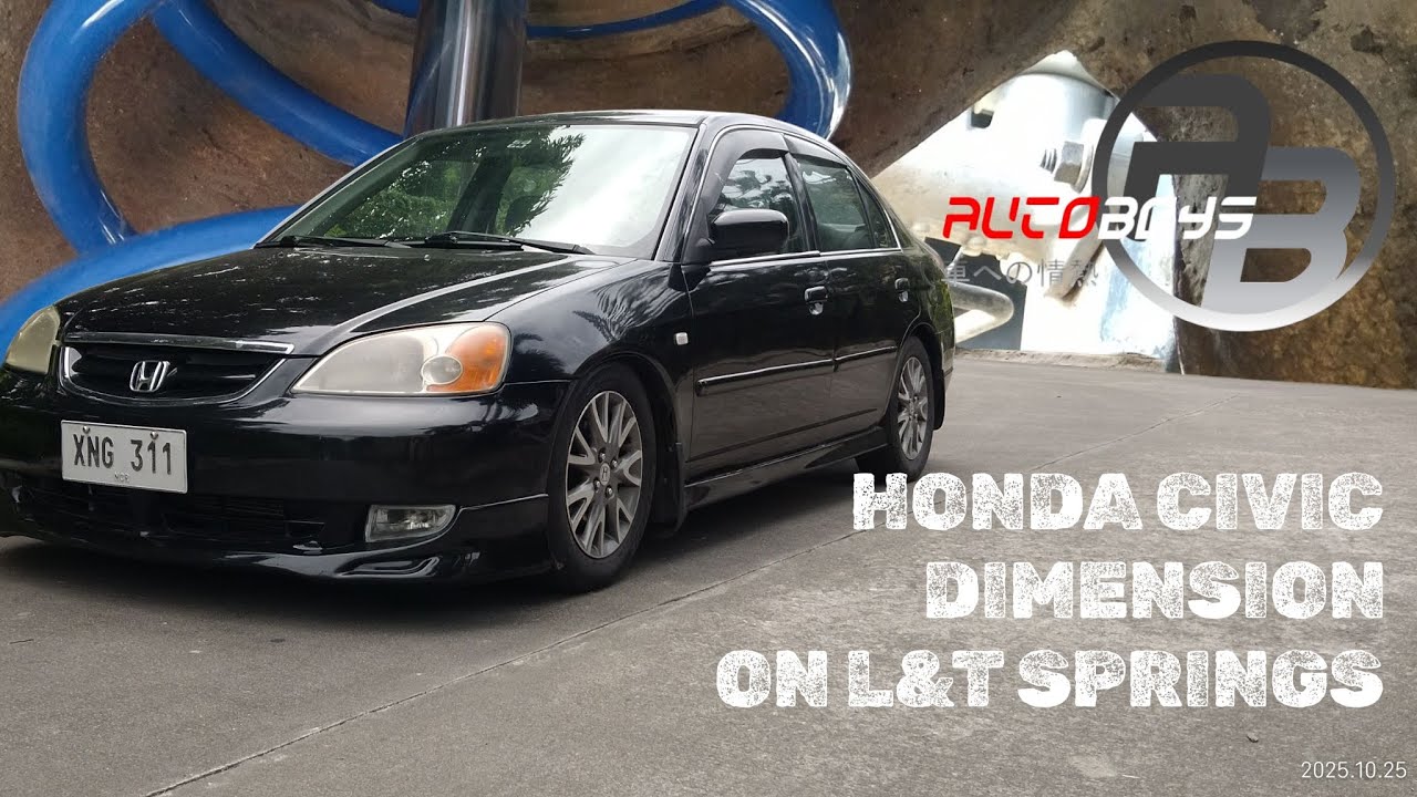 Pang-BINATA na ang Tindig ng Honda Civic ES dimension on L&T springs by autoboys. 