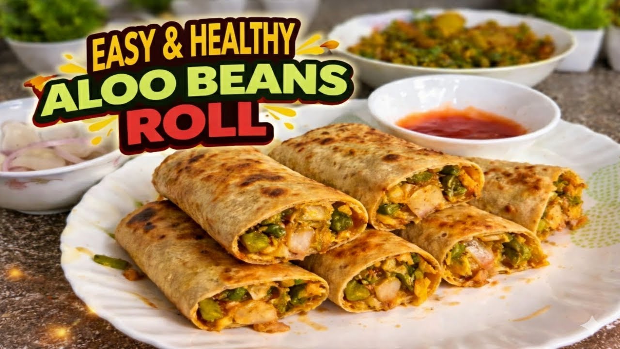 10 Min Me Healthy Breakfast - Aloo Bean Roll Recipe | Suman Veg Recipe