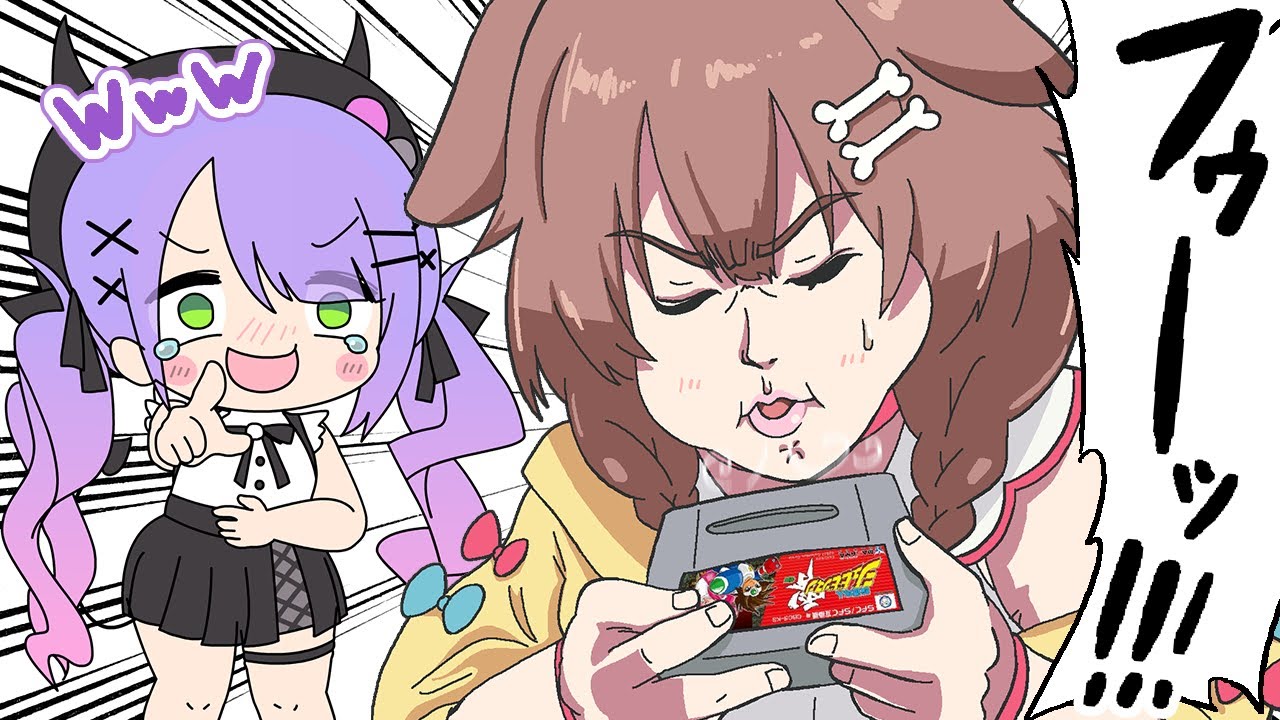 【手描き】いにしえの儀式！ころさんのカセットフーフーで爆笑するトワ様【戌神ころね/常闇トワ/ホロライブ切り抜き漫画】