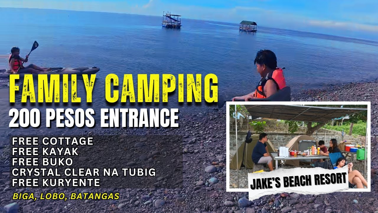 Crystal Clear Beach Camping in Lobo, Batangas | Family Car Camping at Jake’s Beach Resort | Sedan