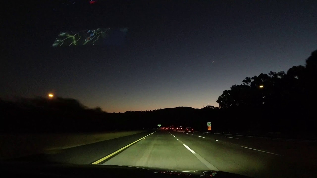Twilight Freeway Drive to San Diego Airport