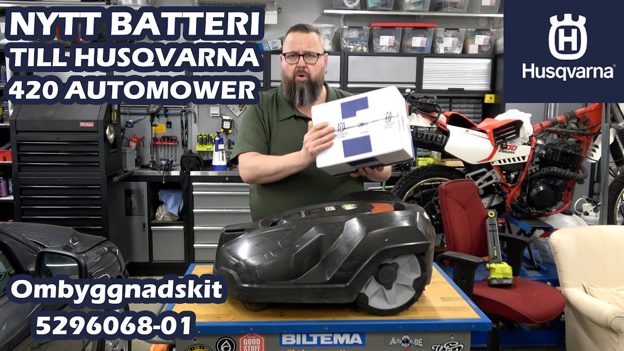 Husqvarna Automower 420 - Nytt batteri