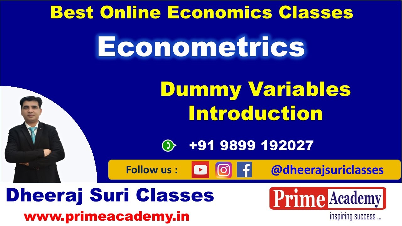 Dummy Variables Introduction | Econometrics | Best Online Economics Classes