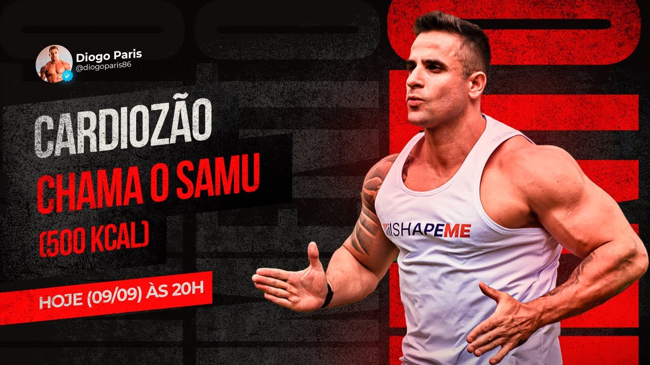 CARDIOZÃO CHAMA SAMU🚑(500kcal)