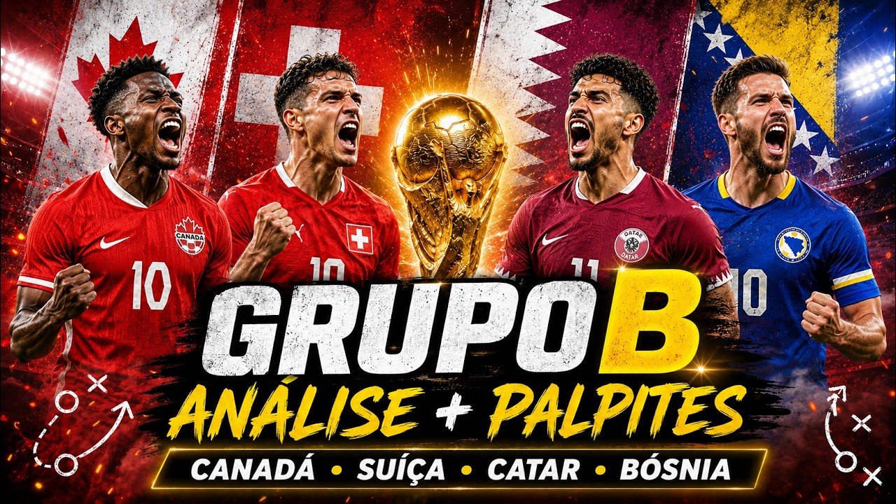 🏆 AN&Aacute;LISES, PALPITES E PLACAR EXATO DO GRUPO B DA COPA DO MUNDO 2026