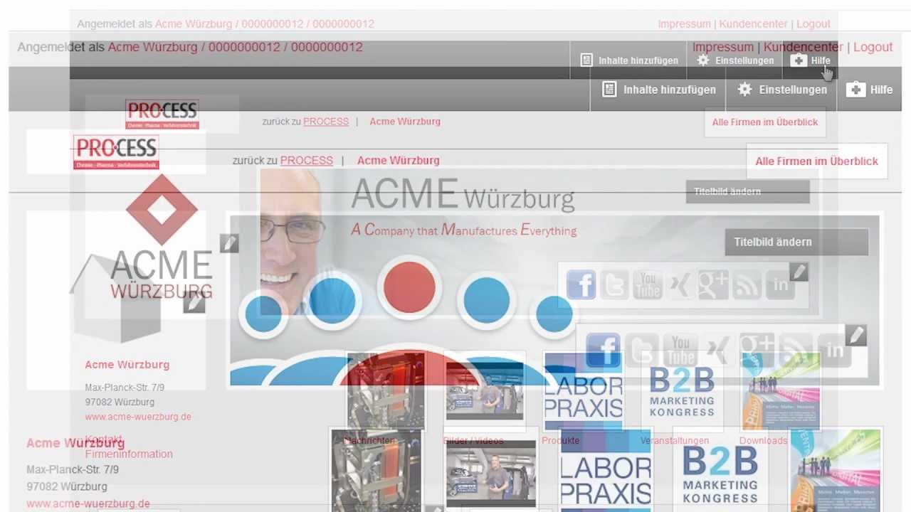Vogel Business Media Firmenprofil: Pflege der Stammdaten