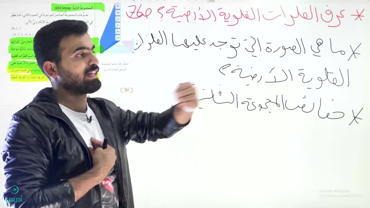 الاستاذ احمد حسن   التوزيع الالكتروني والخصائص الكيميائية  صف تاسع