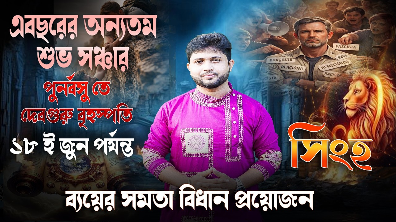 সিংহ 🦁 রাশি। Leo Sign 🦁 ♌।পুনর্বসু-তে বৃহৎত্তেজা বৃহস্পতির দীর্ঘদিন অবস্থানের ফলাফল জানুন।