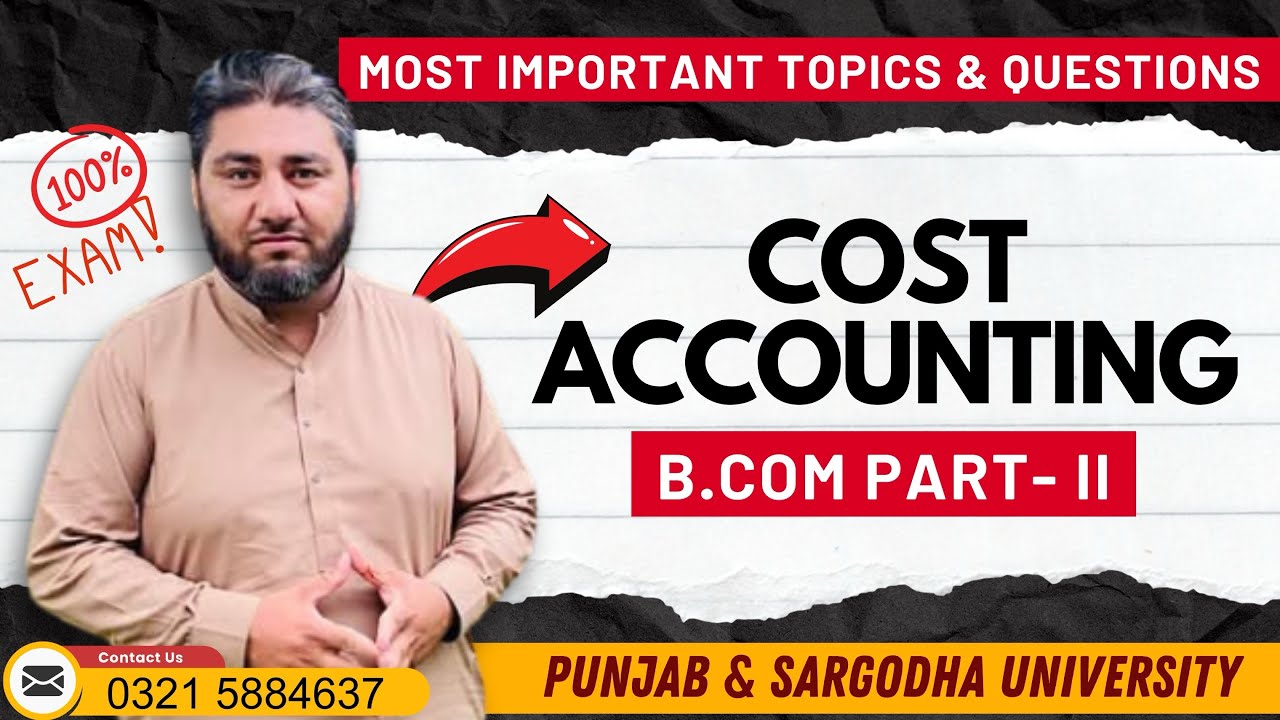 Cost Accounting Important Questions & Topics | B.Com Part 2 Annual Exams 2025 | PU & SU&rdquo;