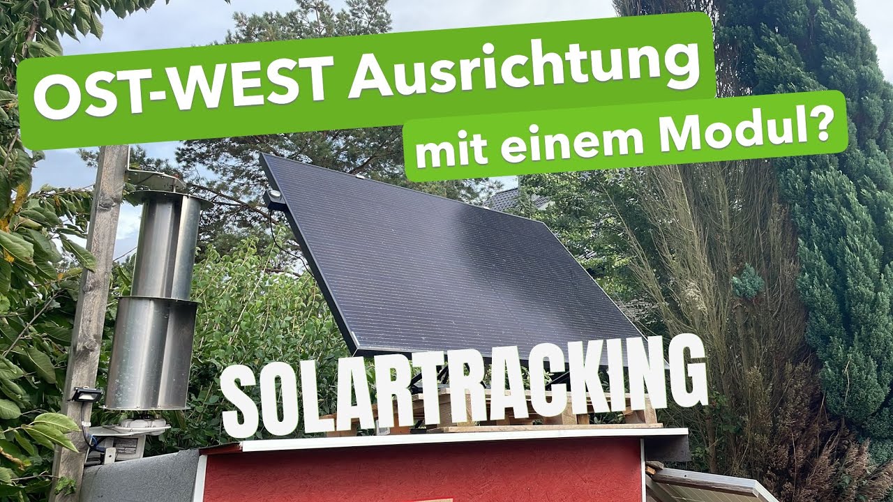 SOLARTRACKER aufs Dach gepackt. OST WEST Ausrichtung
