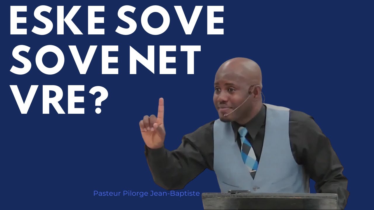 Pasteur Pilorge Jean-Baptiste - Eske sove, sove nèt vre?