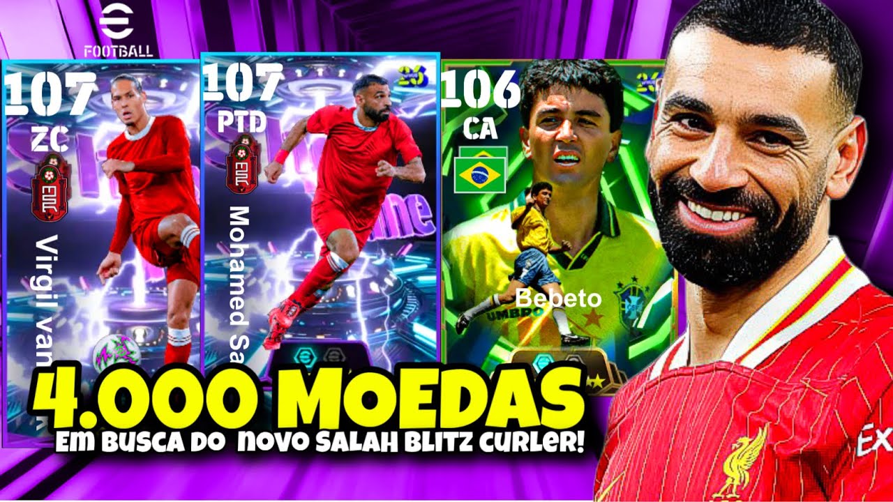 SERÁ QUE COM 4 MIL MOEDAS EU CONSEGUI TIRAR O SALAH, VAN DIJK E BEBETO NO EFOOTBALL MOBILE????