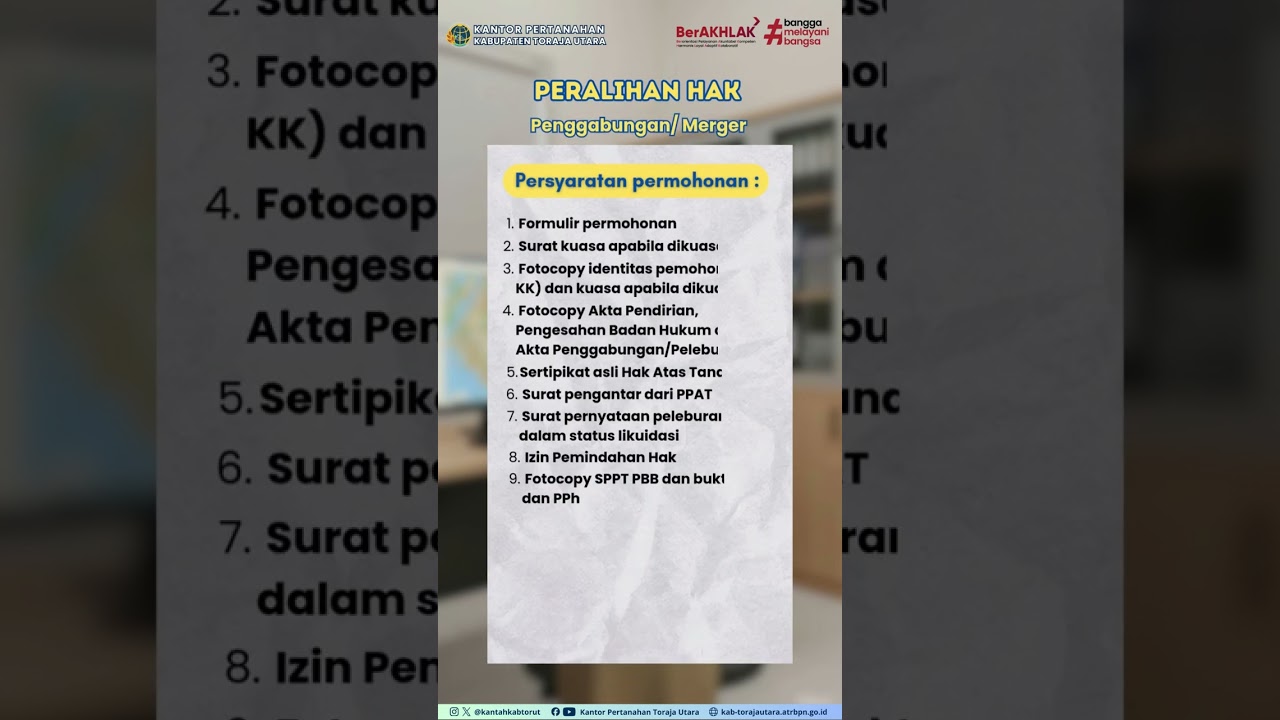 7 Layanan Prioritas pada Kantor Pertanahan Kabupaten Toraja Utara