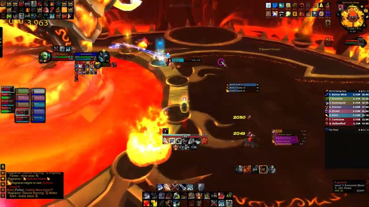 Firelands 10 Man Heroic Ragnaros, Arms Warrior PoV