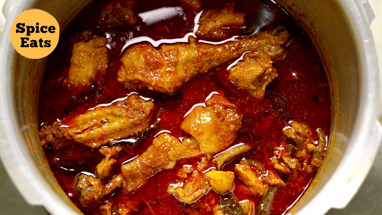 Острый деревенский куриный карри | Рецепт куриного карри по-домашнему | Куриная подливка Натукоди