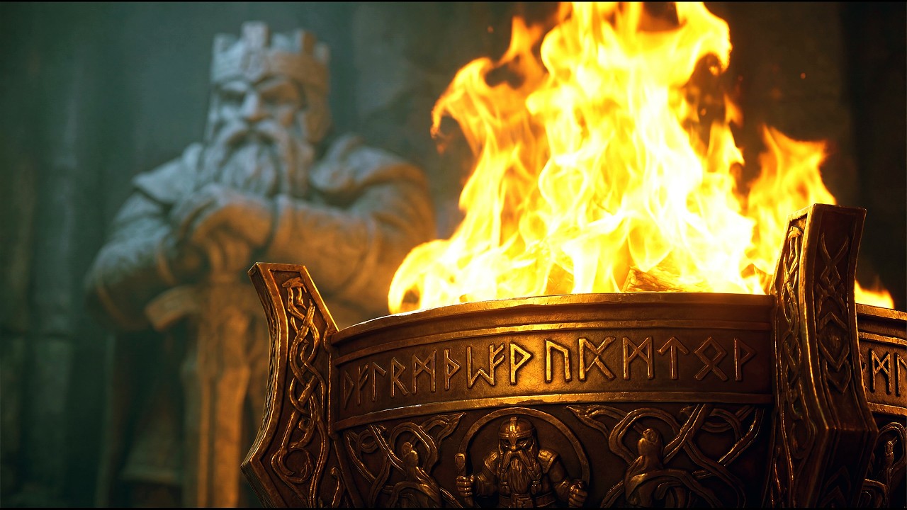 LOTR | Hall of Ancestors — Eternal Flames & Stone Ambience | 4 Hours
