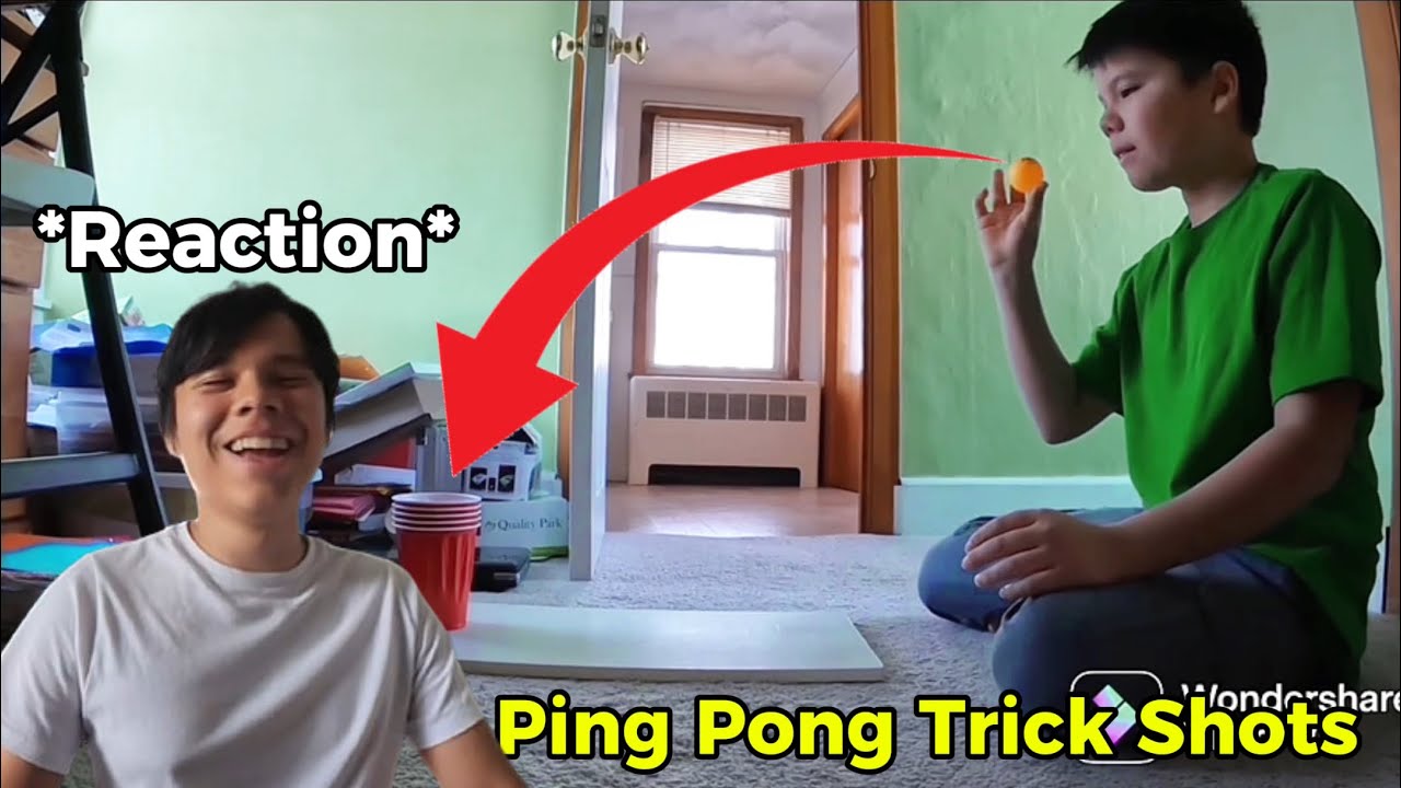 REACTING to my OLD Trick shot videos - Episode 8: Ping Pong Trick Shots