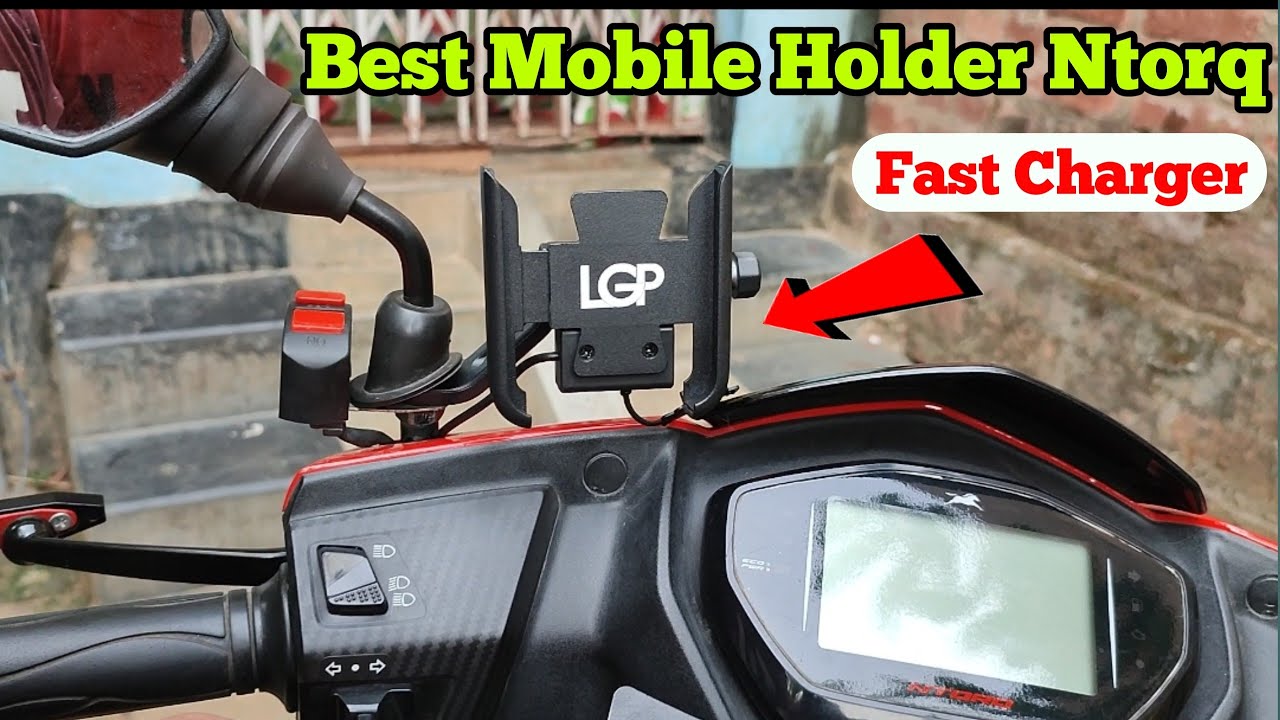 Best mobile Holder For Tvs ntorq | Best Fast charger Mobile holder | Tvs ntorq modified