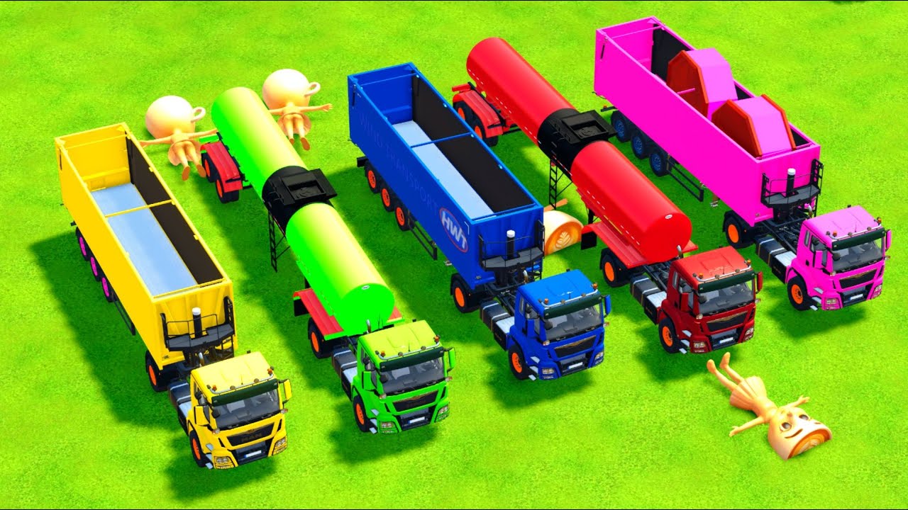 Garage with Colors - FULL COLOR MAN TRUCK WITH TRAILER, MAN - FS22