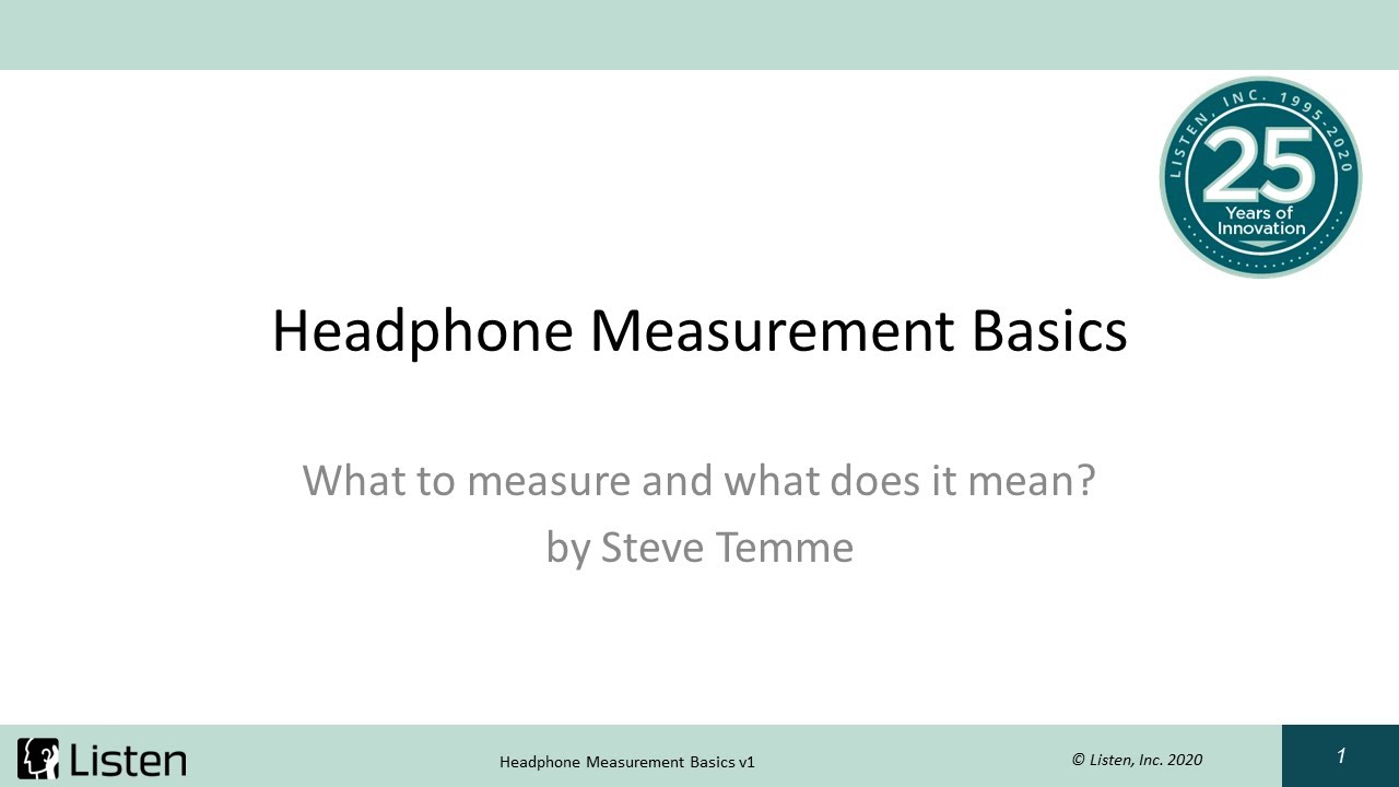 Basic Headphone Measurements Seminar